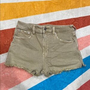Gap Teen Denim Shorts tan sand color size 16